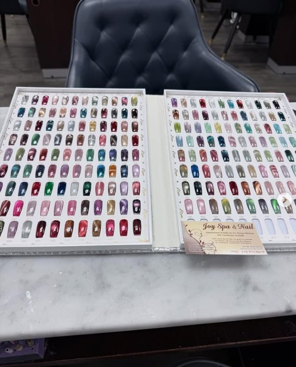Nail color sample book at JoySpaNail